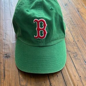 Green Baseball Cap with Red 'B' Patch - Men’s Hat